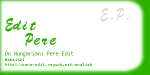 edit pere business card